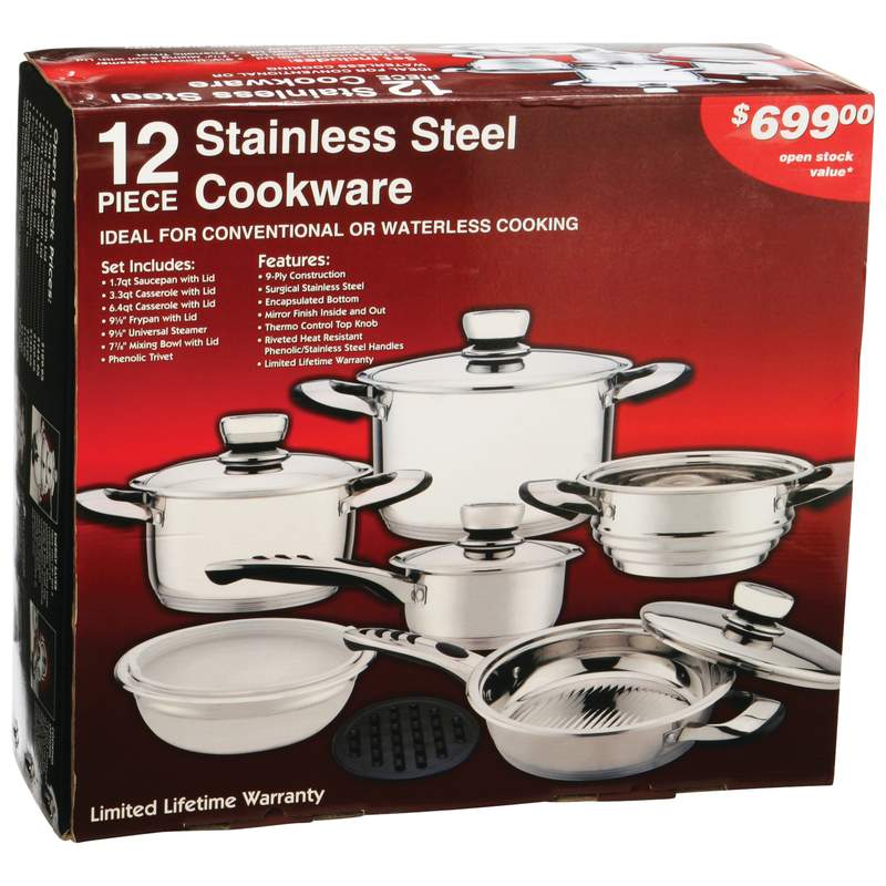  New 28 Pc. T304 Surgical Stainless Steel, Waterless